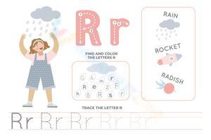 Find and Trace Letter R Worksheet