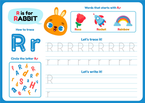 How to Trace Letter R Worksheet