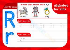 Alphabet for Kids: Letter R Worksheet