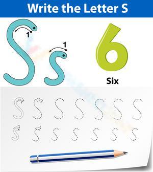 S is for Six Worksheet