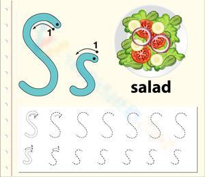 S is for Salad Worksheet