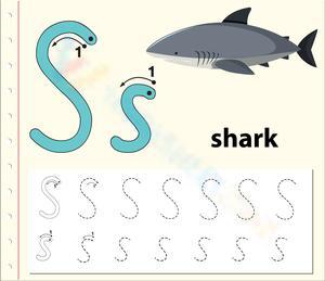 S is for Shark: Tracing Fun