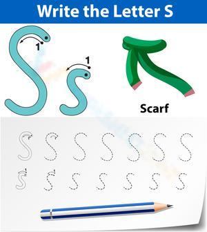 S is for Scarf Worksheet