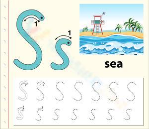 S is for Sea: Ocean-Themed Handwriting