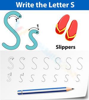 S is for Slippers Worksheet