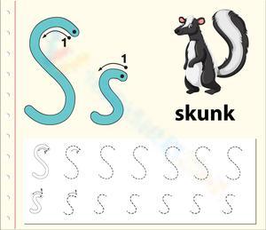 S is for Skunk Worksheet