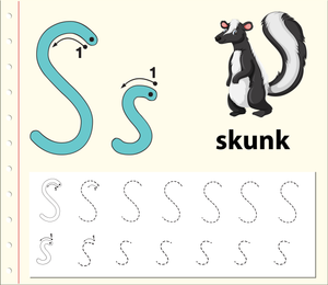 S is for Skunk Worksheet