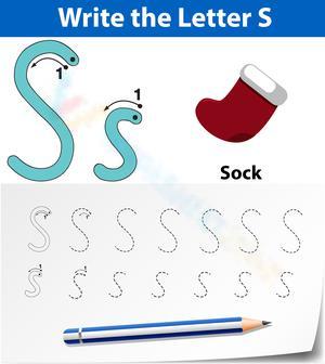Letter S Handwriting Practice for Kids 