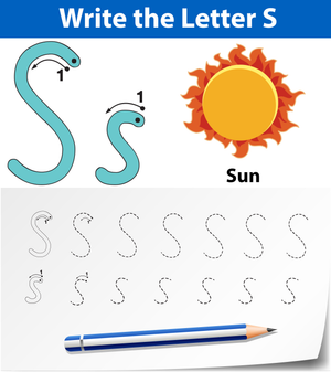 S is for Sun! Letter Tracing Fun