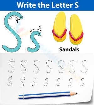 Letter S Handwriting Practice for Kids