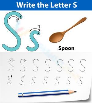 S is for Spoon Worksheet