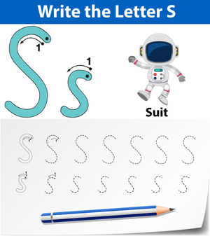 Printable Letter S Tracing Worksheet | Grade K
