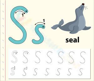 Seal Theme: Letter S Tracing 