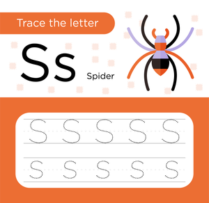 Learning Letter S Through Tracing Worksheet