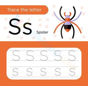 Learning Letter S Through Tracing Worksheet