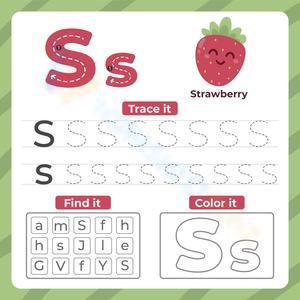 Trace, Find, and Color: Letter S Worksheet