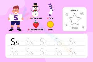 Letter S Learning Adventures: Handwriting Worksheet
