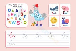 Cursive Letter S Tracing Worksheet