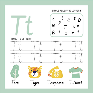 Printable Cursive Letter T Worksheet | Grade 1