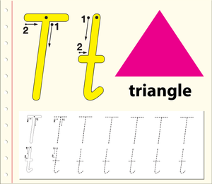Letter T Tracing Worksheet | Grade K Printable