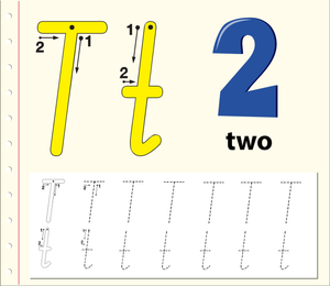 Letter T is for Two Worksheet
