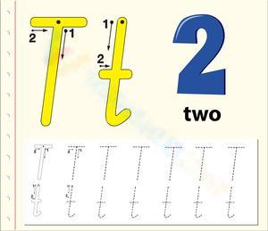Letter T is for Two Worksheet