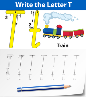 Grade K Letter T Tracing — Printable No-Prep Worksheet