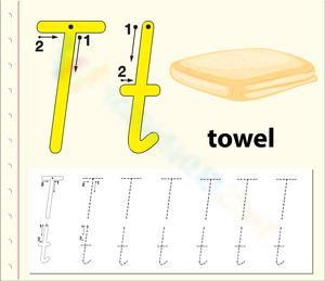 Towel Time! Learn to Write Letter T