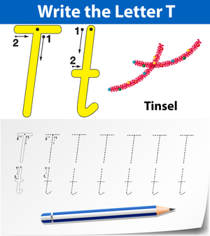 Writing Letter T Worksheet | Grade 1 Essential