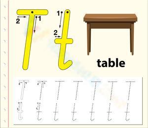 Table Time! Learn to Write the Letter T