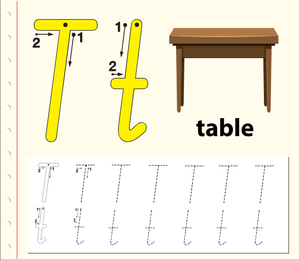 Table Time! Learn to Write the Letter T