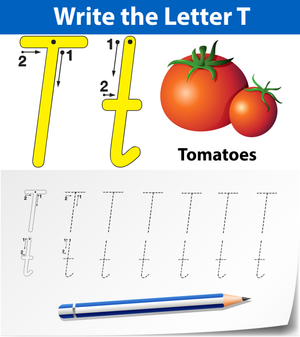 Letter T Tracing Worksheet | Printable Kindergarten ELA