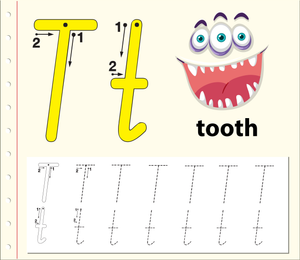 Printable Letter T Tracing Worksheet | Grade K