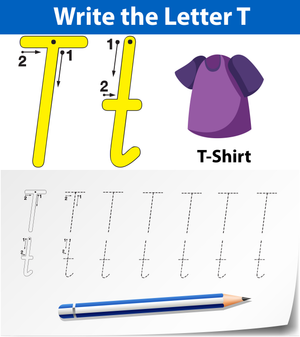 Letter T is for T-Shirt Worksheet