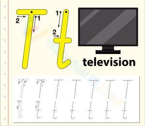 Letter T is for Television Worksheet