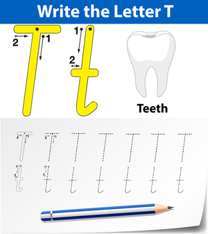 Letter T is for Teeth Worksheet