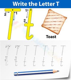 Letter T is for Toast Worksheet