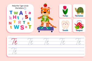 Cursive Letter T Worksheet | Grade 1 Essential Practice