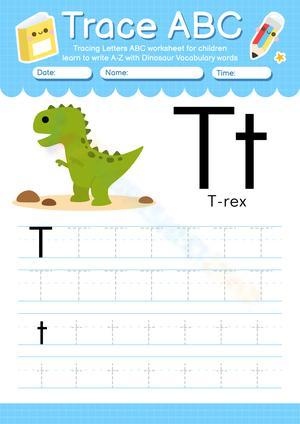 Trace the Letter T with T-Rex