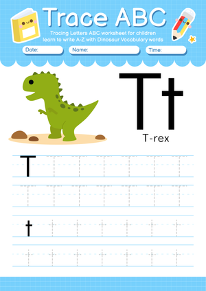 Trace the Letter T with T-Rex