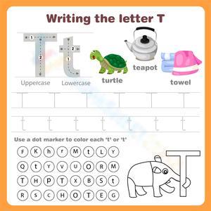 Writing the Letter T Worksheet