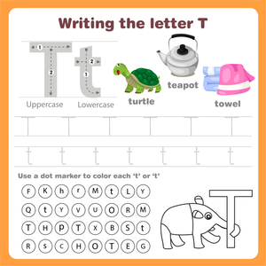 Writing the Letter T Worksheet