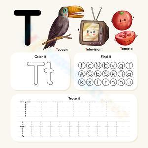 Color, Find & Trace: Letter T Worksheet