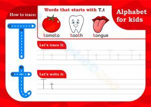 Alphabet Writing: Practice Letter T