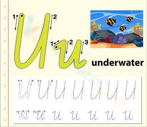 Letter U is for Underwater Worksheet