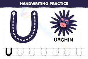 U is for Urchin! Handwriting Practice