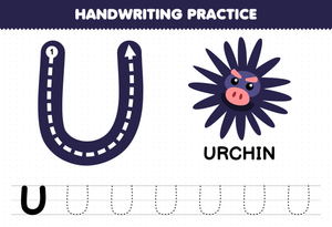 U is for Urchin! Handwriting Practice