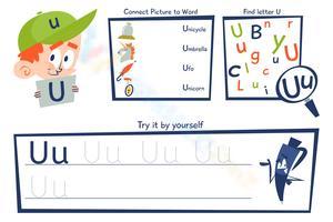 Find, Trace & Write the Letter U Worksheet