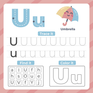 Trace, Find, and Color: Letter U Activity