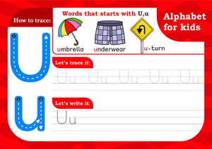 Alphabet for Kids: Letter U Worksheet